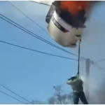 Watch: Louisiana worker dangling from fiery cherry picker before plunging to ground – The Times of India